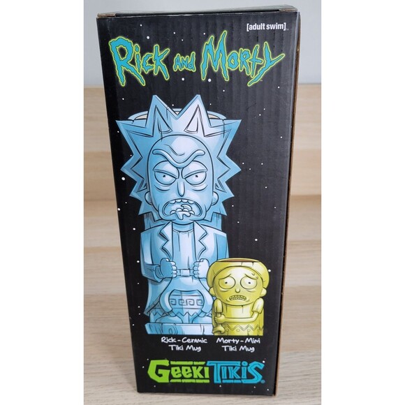 Rick and Morty Geeki Tikis Set Tiki Mugs Cups Loot Crate DX Exclusive LootCrate - Picture 1 of 4